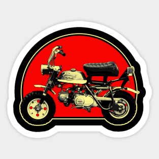 1969 Honda Z50A Monkey Bike Retro Red Circle Motorcycle Sticker